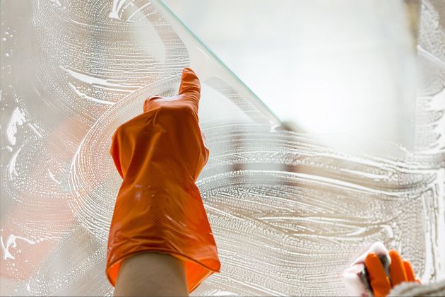 Savon nettoyage vitrine