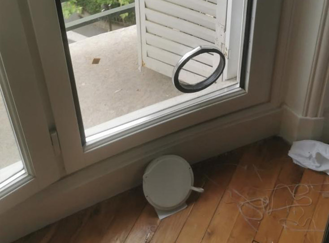 Double vitrage trou climatisation